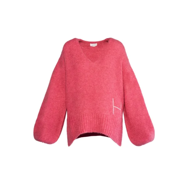 SOFIE V-neck Sweater - Chateau Rose