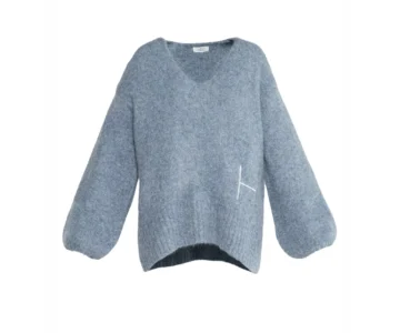 SOFIE V-neck Sweater - Faded Demin